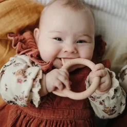 Mushie Anneau De Dentition Chat Rose New