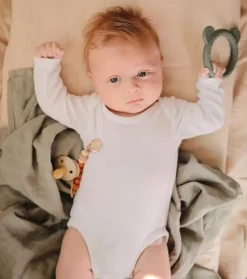 Mushie Anneau de Dentition Chat Gris New