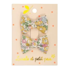 Luciole et Petit Pois Barrettes Mini Papillon Lemon - Clearance