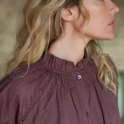 Marlot Paris Blouse Daisy Prune - Clearance