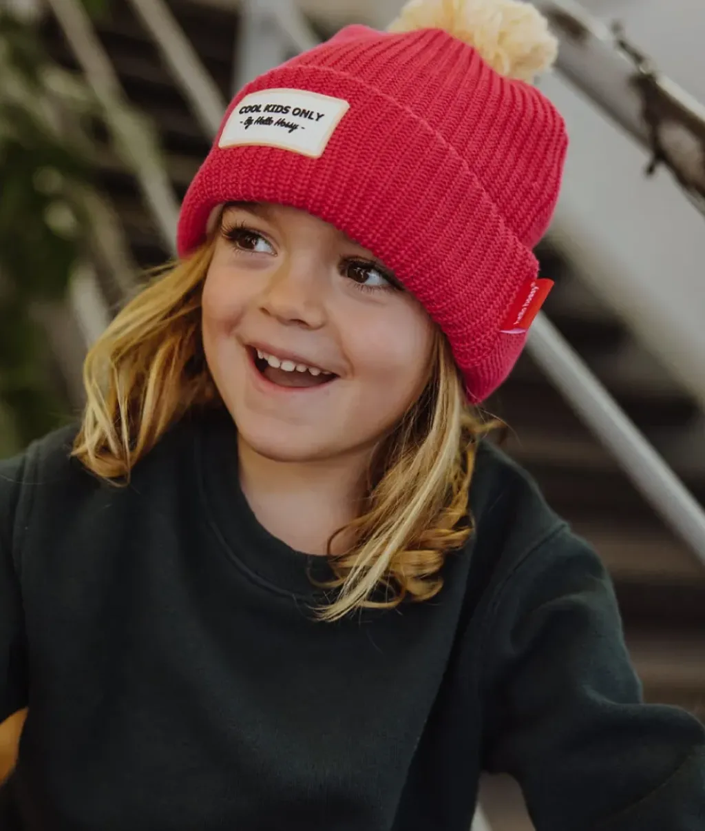 Hello Hossy Bonnet Color Block Framboise - Sale