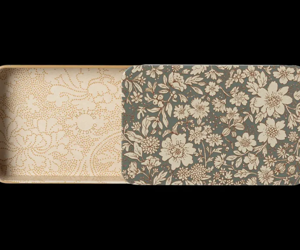 Maileg Boîte Fleurs Coulissante Bleu - Discount