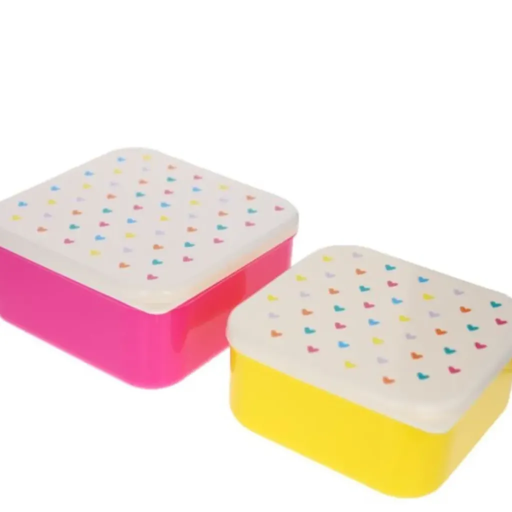 Petit Toi Boîtes à Goûter Coeurs Multi - New