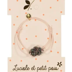 Luciole et Petit Pois Bracelet Cordon Elastique Rose Nuage - New
