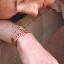 Maaÿaz Bracelet Lines Gold Hot Pink - Best