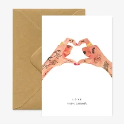 All The Way To Say Carte Coeur Avec Les Doigts - Outlet