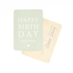 Cinq Mai Carte Happy Birthday Sauge - Cinqmai New
