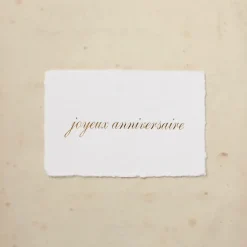 Cinq Mai Carte Joyeux Anniversaire Doré Délicat - Online