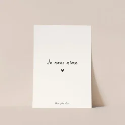 Mon Petit Léon Carte "Je nous Aime" - Discount