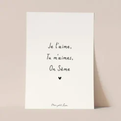 Mon Petit Léon Carte "Je t'aime, On Sème" - New