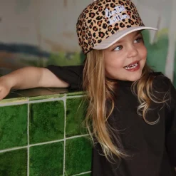 Hello Hossy Casquette Léopard Rayé Écru Kids - New