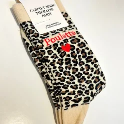 Cabinet Mode Thérapie Paris Chaussette Kids "Poulette" Léopard - Cabinet Mode Thérapie Outlet