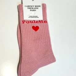 Cabinet Mode Thérapie Paris Chaussette Kids "Poulette" Rose - Cabinet Mode Thérapie Outlet