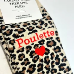 Cabinet Mode Thérapie Paris Chaussette "Poulette" Léopard - Cabinet Mode Thérapie New