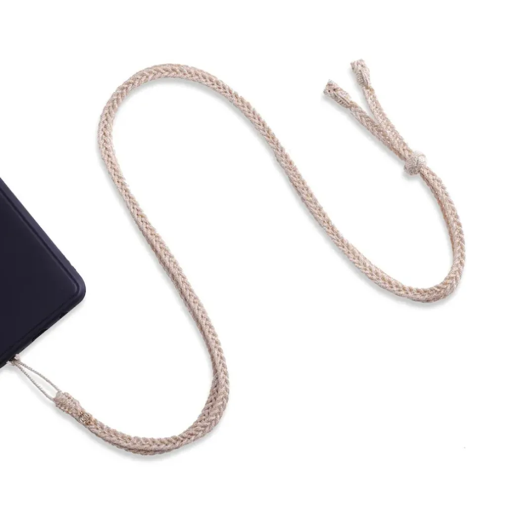 Maaÿaz Cordon de Téléphone Gold Silver Tresse - Discount