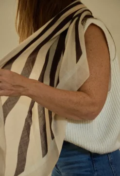 Gabrielle Paris Foulard en Laine Zebra Beige - Online