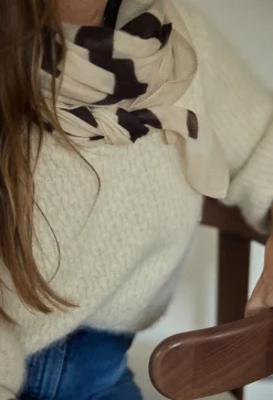 Gabrielle Paris Foulard en Laine Zebra Beige - Online