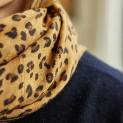 Gabrielle Paris Foulard Laine Léopard Camel - Hot