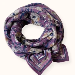 Apaches Collections Foulard Latika Bird Prune - Hot