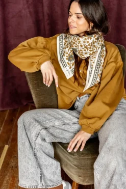 Apaches Collections Foulard Latika Cœur Macadamia - Online