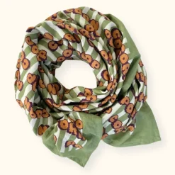 Apaches Collections Foulard Latika Pop Corn Olive - Online