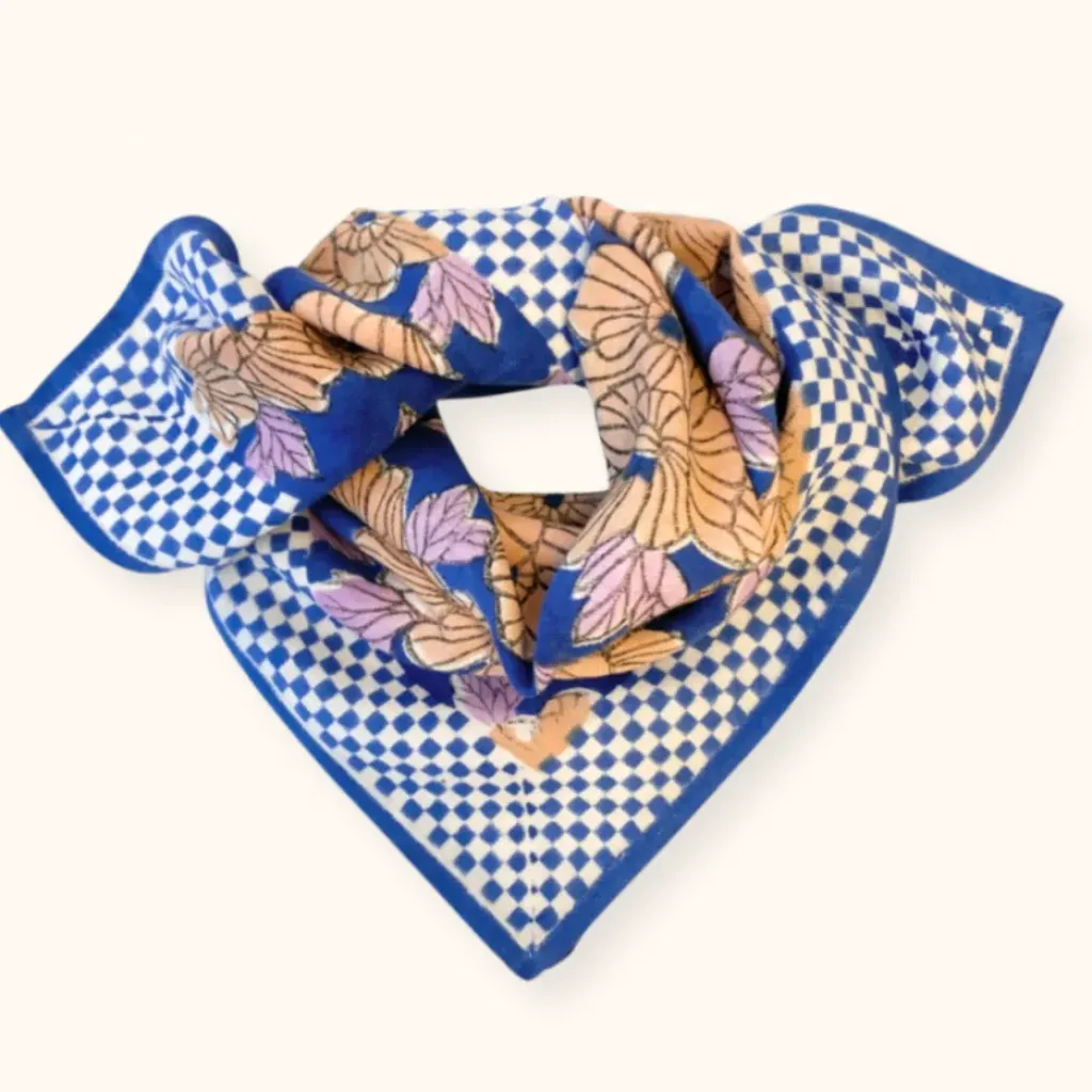 Apaches Collections Foulard Manika Bloom Bleu Klein - Outlet