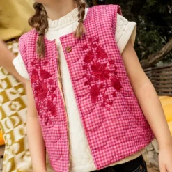 Apaches Collections Gilet Sakaru Khadi Fuchsia - New