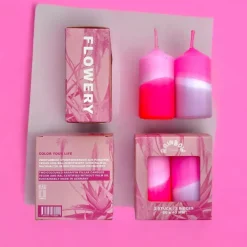Pink Stories Lot de 2 Bougies Rainbow Flowery - Sale