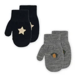 Konges Slojd Lot de 2 Paires de Moufles Étoiles-Citrons - Fashion
