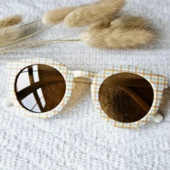 Rammelaartje Lunettes de Soleil Carreaux Beige - Hot