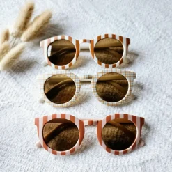 Rammelaartje Lunettes de Soleil Carreaux Beige - Hot