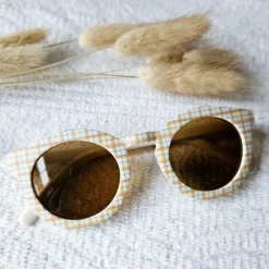 Rammelaartje Lunettes de Soleil Carreaux Beige - Hot