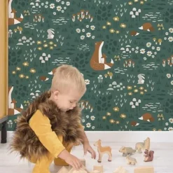 Lilipinso Papier Peint Animaux de la Forêt - Sale