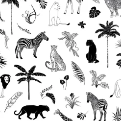 Lilipinso Papier Peint Black Majik Animaux de la Savane - Hot