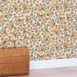 Lilipinso Papier Peint Capucine Bouquet Rose - Discount