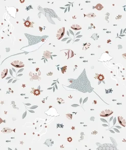 Lilipinso Papier Peint Fleurs Animaux Aquatiques - Online