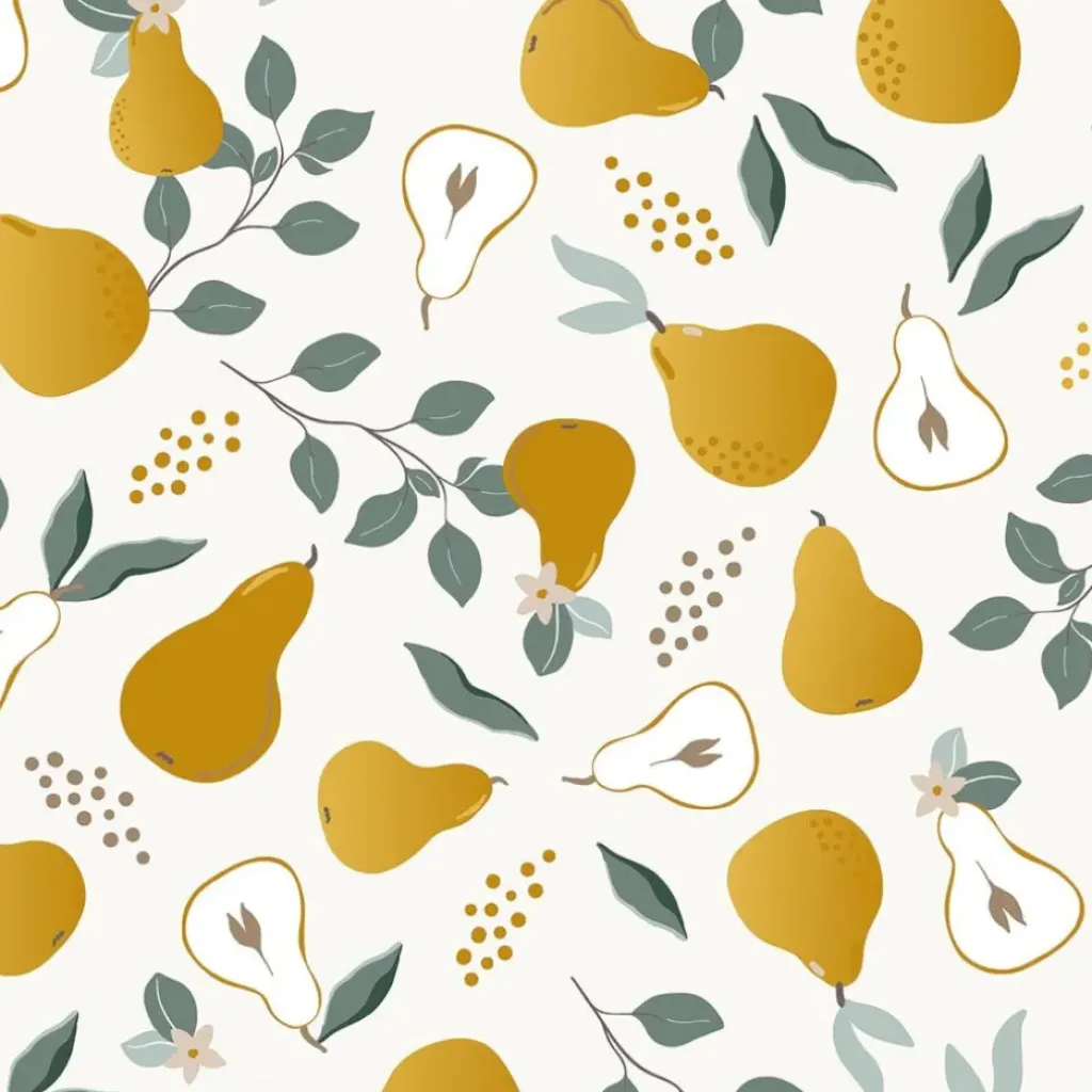 Lilipinso Papier Peint Louise Poires - Clearance