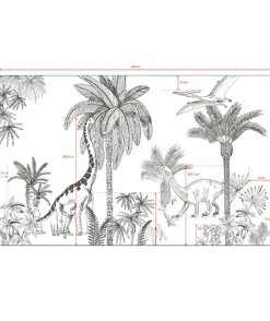 Lilipinso Papier Peint Panoramique Dinosaures - Discount