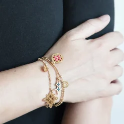 Camille Enrico Pendentif Amulette Losange Or Orange Fluo - Clearance