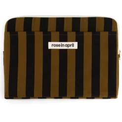 Rose In April Pochette Ordinateur Octave Rayures Cumin - Outlet