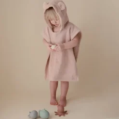 Mushie Poncho Ourson Rose - Sale