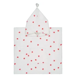 Rose In April Poncho Suzon Cœurs Rouges- Fashion