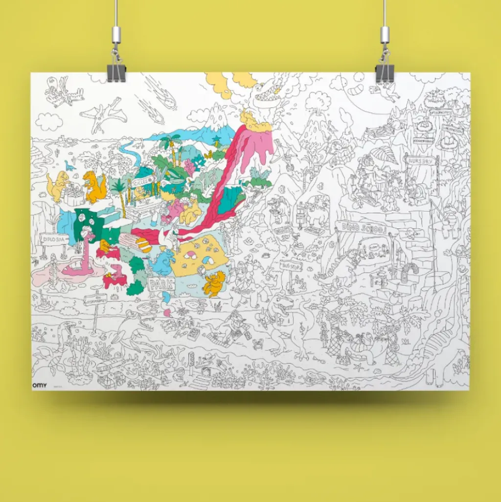 OMY Poster à Colorier Dinos - Discount
