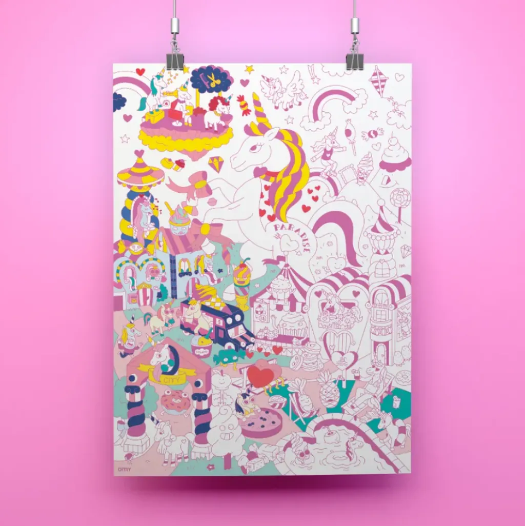 OMY Poster Géant à Colorier Lily - Best