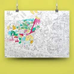 omy Poster Géant Dino à Colorier - New