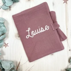 Oh la la Paris Protège Carnet de Santé Personnalisable Lin Vieux Rose - New