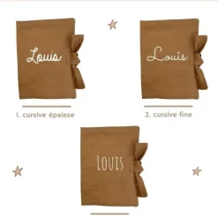 Oh la la Paris Protège Carnet de Santé Personnalisable Lin Camel - Discount