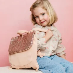 Luciole et Petit Pois Sac à Dos à Sequins Roses - Hot