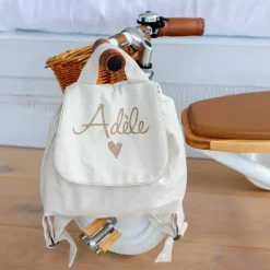 Oh la la Paris Sac à Dos Personnalisable Lin Beige - Clearance