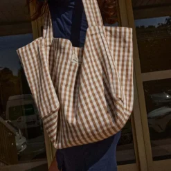 Gabrielle Paris Sac à Mains Vichy Camel - Online